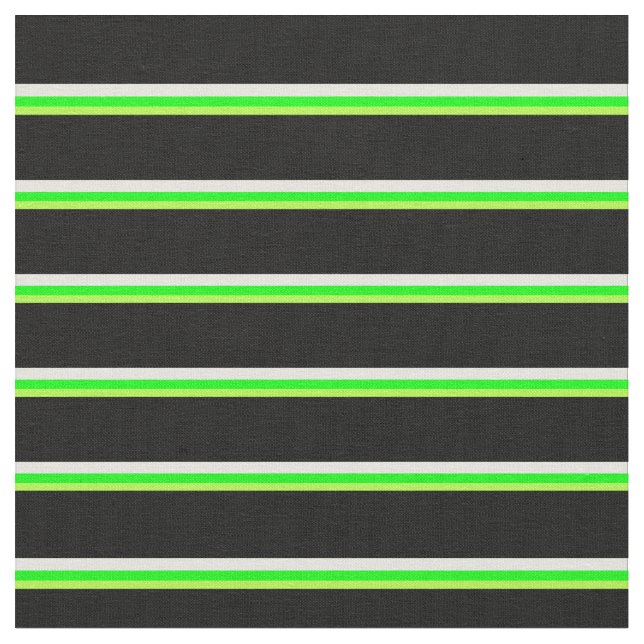Tissu Lignes vert clair, citron vert, beige et noir (Fermer)