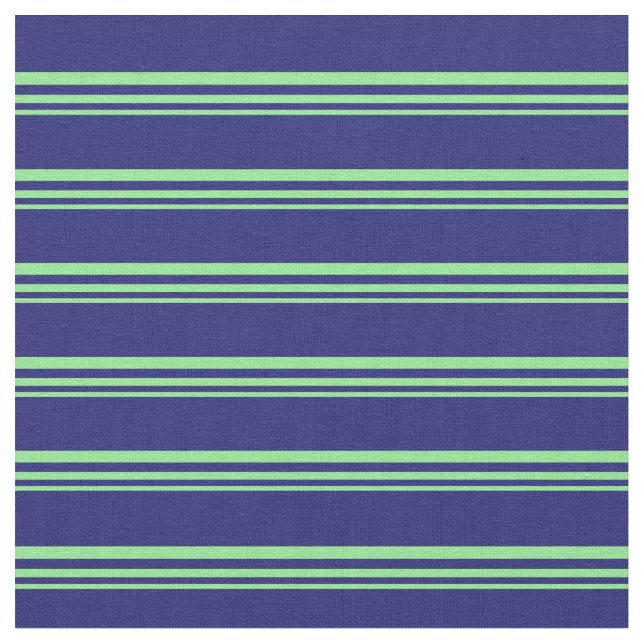 Tissu Lignes vert clair et bleu nuit (Fermer)