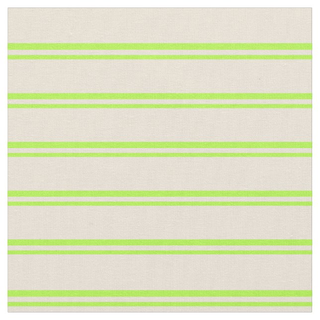 Tissu Lignes vert clair et de couleur bisque (Fermer)