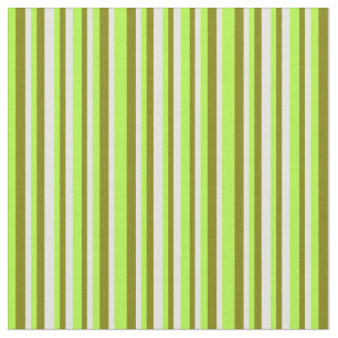 Tissu Lignes vert clair, vert et beige