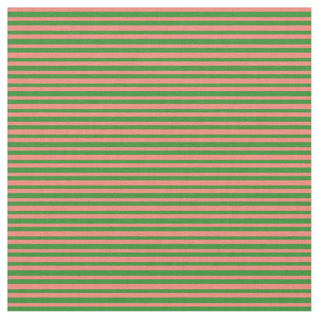 Tissu Lignes vert et Saumon de la forêt (Fermer)