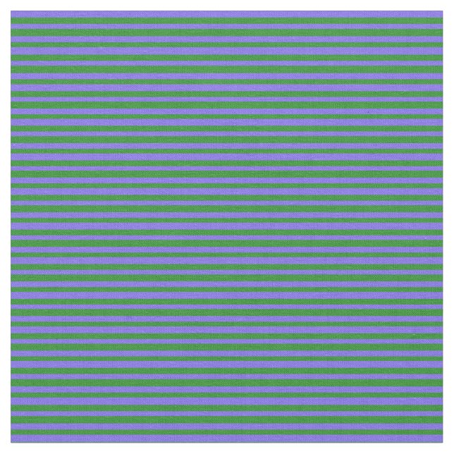Tissu Lignes Vert Forêt Et Bleu Ardoise Moyen (Fermer)