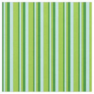 Tissu Lignes vert forêt, turquoise et vert