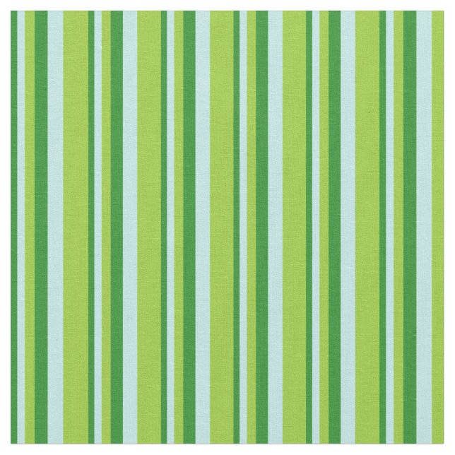 Tissu Lignes vert forêt, turquoise et vert (Fermer)