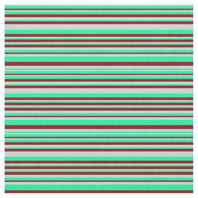 Tissu Lignes vert, gris clair et marron (Fermer)