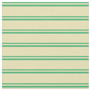 Tissu Lignes vert mer et couleur bronze