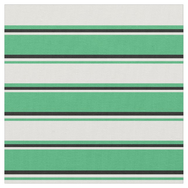 Tissu Lignes vert mer, jaune clair et noir (Fermer)