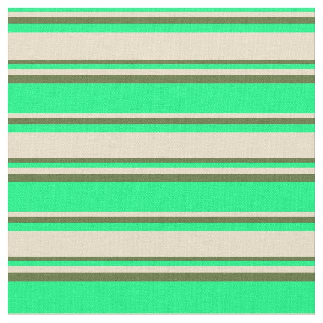Tissu Lignes vertes, bronzantes et foncées en vert (Fermer)