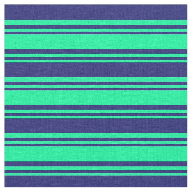 Tissu Lignes vertes et bleues de minuit (Fermer)