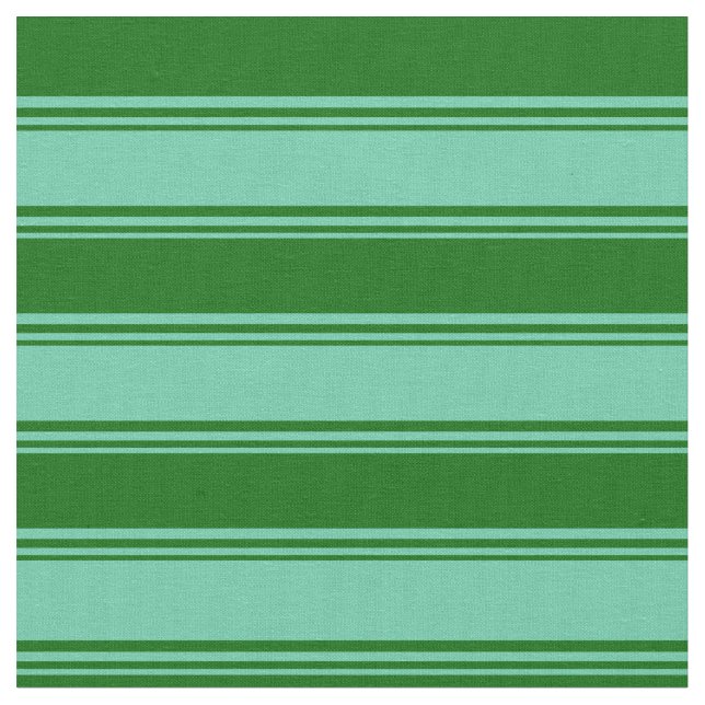Tissu Lignes vertes foncées et aquamarines (Fermer)