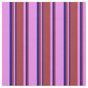 Tissu Lignes violettes, Brown et bleues