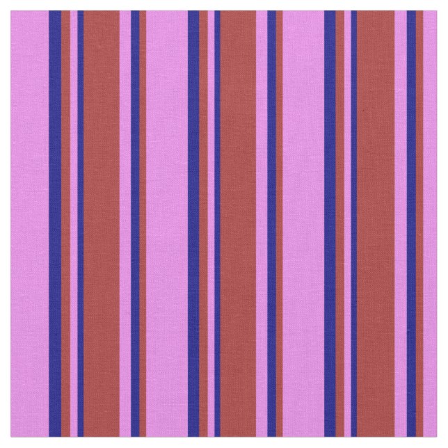 Tissu Lignes violettes, Brown et bleues (Fermer)
