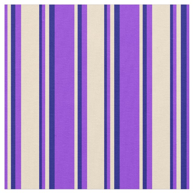 Tissu Lignes violettes, tanes et bleues (Fermer)