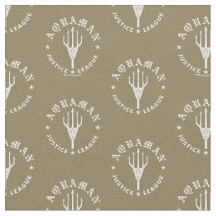 Tissu Ligue de Justice   Aquaman Retro Trident Emblem