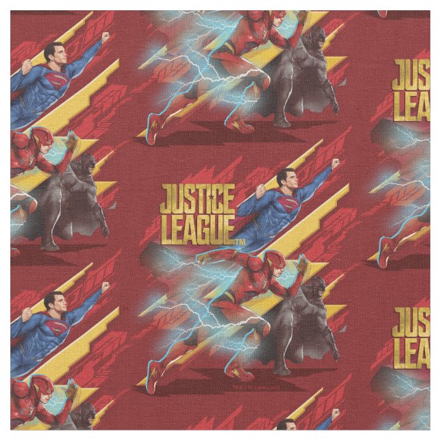 Tissu Ligue de Justice | Badge Superman, Flash et Batman (Fermer)