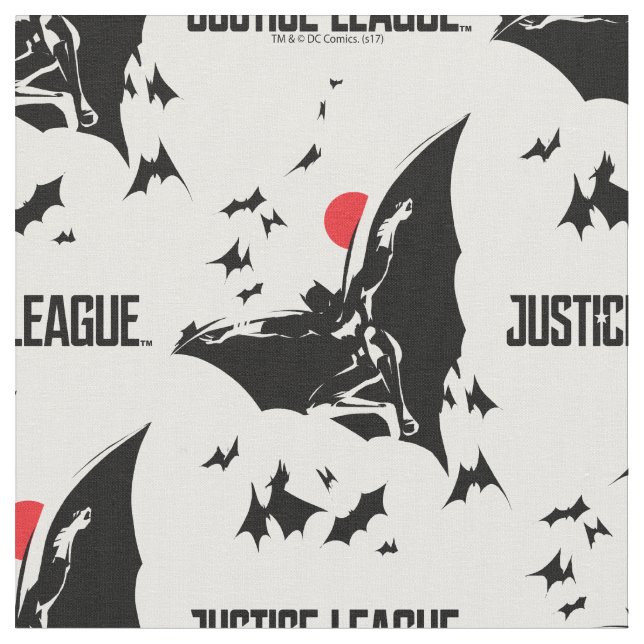 Tissu Ligue de Justice | Batman dans le nuage de chauves (Fermer)