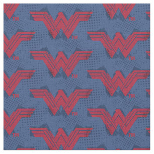 Tissu Ligue de Justice Symbole de femme Wonder brossé
