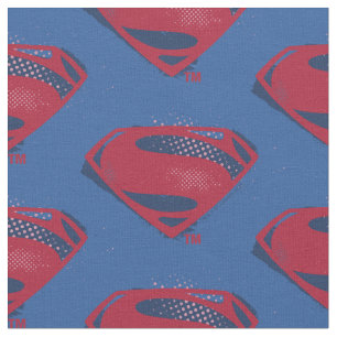 Tissu Ligue de Justice Symbole Superman brosse et demi