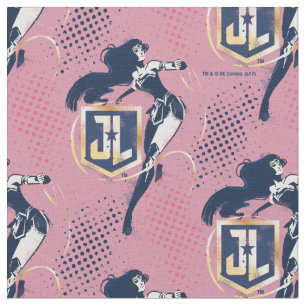 Tissu Ligue de Justice   Wonder Woman & JL Icon Pop Art