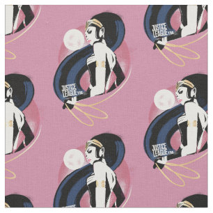 Tissu Ligue de Justice Wonder Woman Profil Pop Art