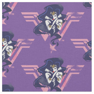 Tissu Ligue de Justice Wonder Woman & Symbol Pop Art