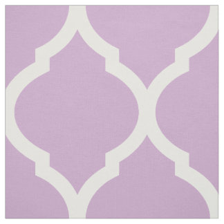 Tissu Lilac Purple Marocain Quatrefoil Grande Échelle