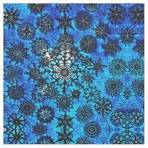 Tissu Lillian's Aqua Snowflake