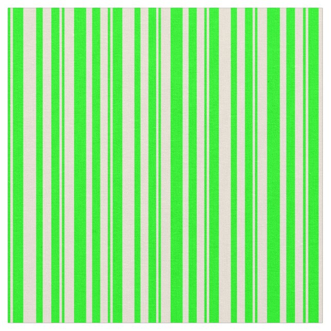 Tissu Lime & Bisque Lignes colorées (Fermer)