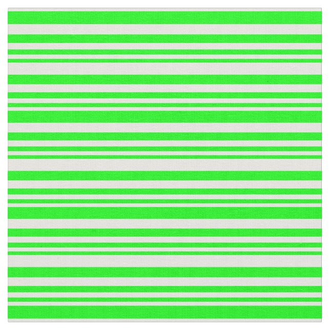 Tissu Lime et Motif de couleur blanche (Fermer)