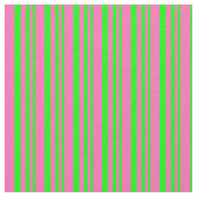 Tissu Lime et Motif rose-chaud des bandes (Fermer)