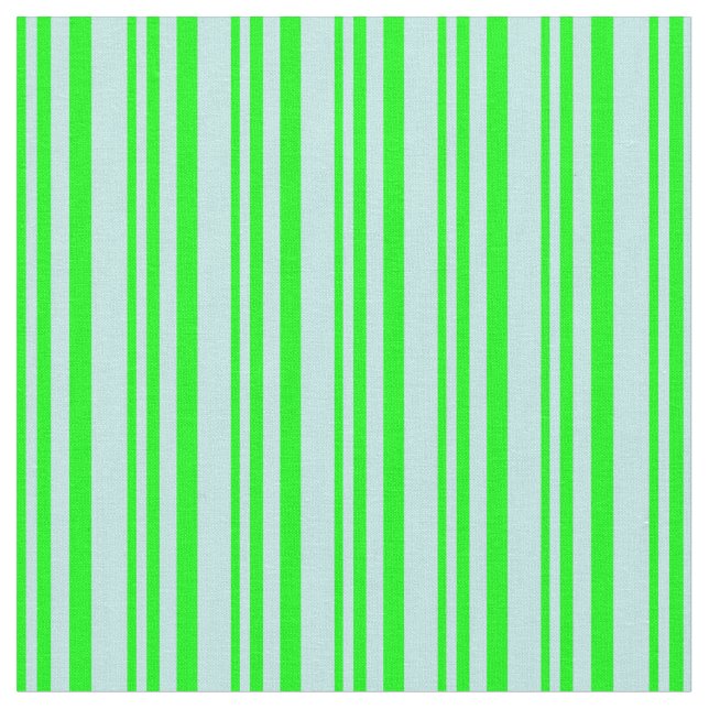 Tissu Lime et Motif Turquoise de Stripes (Fermer)