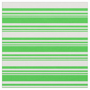 Tissu Lime Green & Mint Cream Motif rayé