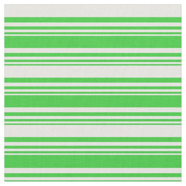 Tissu Lime Green & Mint Cream Motif rayé (Fermer)