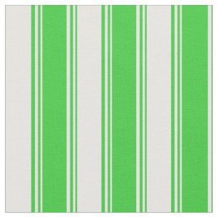 Tissu Lime Green & Mint Crème Stripes Motif
