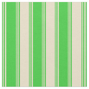 Tissu Lime Green & Tan Motif des rayures