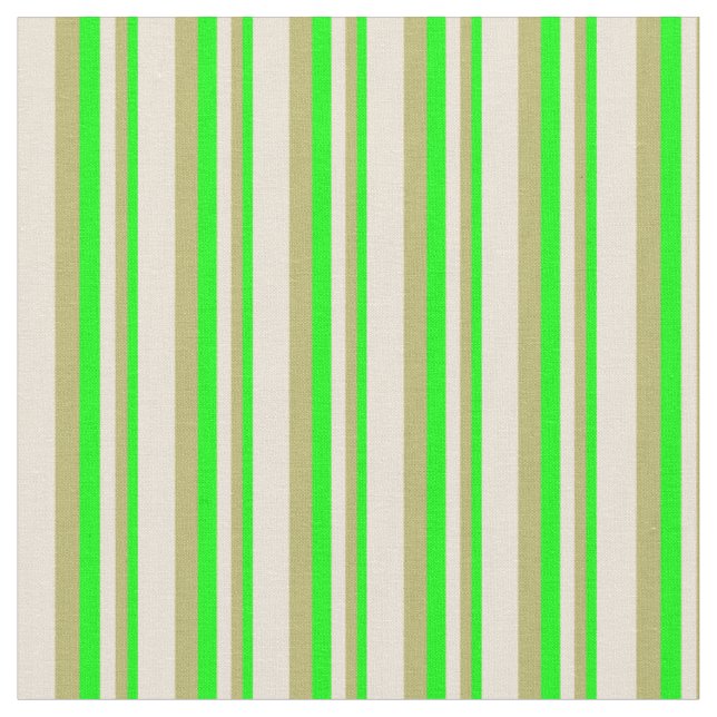 Tissu Lime, Khaki foncé et Motif bisque (Fermer)
