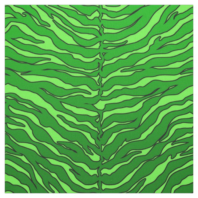 Tissu lime luxueuse et animal vert Tiger imprimé (Échantillon)