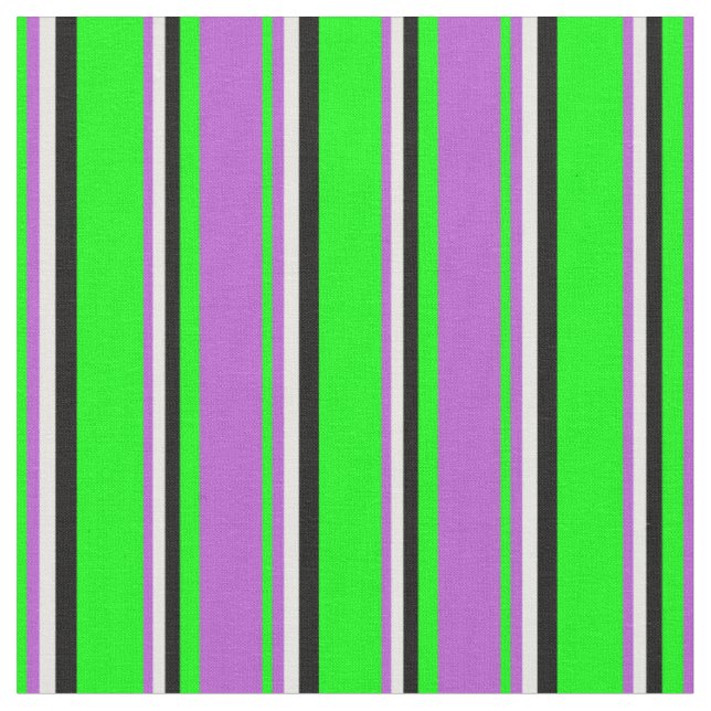 Tissu Lime, orchidée, Motif blanc et noir (Fermer)