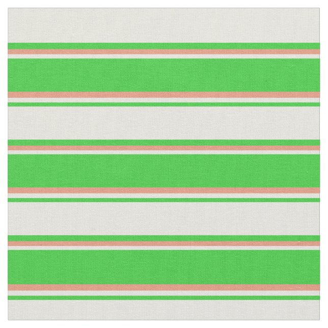 Tissu Lime vert, beige et Saumon foncé Motif (Fermer)