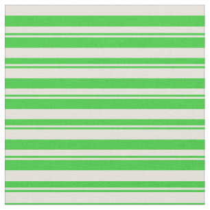 Tissu Lime Vert & Bige Grandes Motif