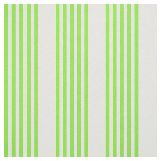 Tissu Lime vert et blanc cinq bandes motif (Échantillon)