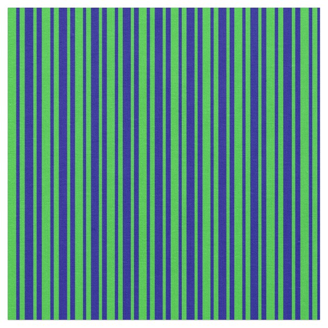Tissu Lime vert et bleu foncé Liner/Motif rayé (Fermer)