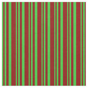 Tissu Lime vert et rouge foncé Liner/Motif rayé