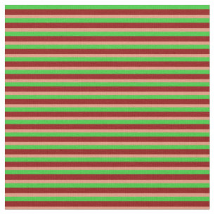 Tissu Lime Vert, Rouge foncé et Saumon foncé Lignes de c