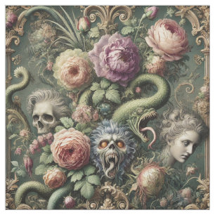 Tissu Limites du baroque - Carreaux de déclaration gothi
