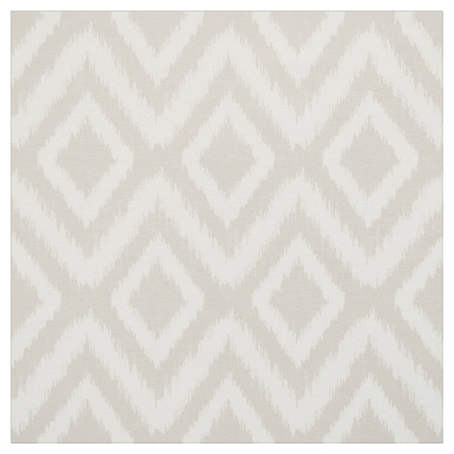 Tissu Lin Beige Tribal Ikat Chevron (Échantillon)