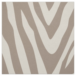Tissu Linge Beige et Mocha Zebra Imprimer Grande échelle