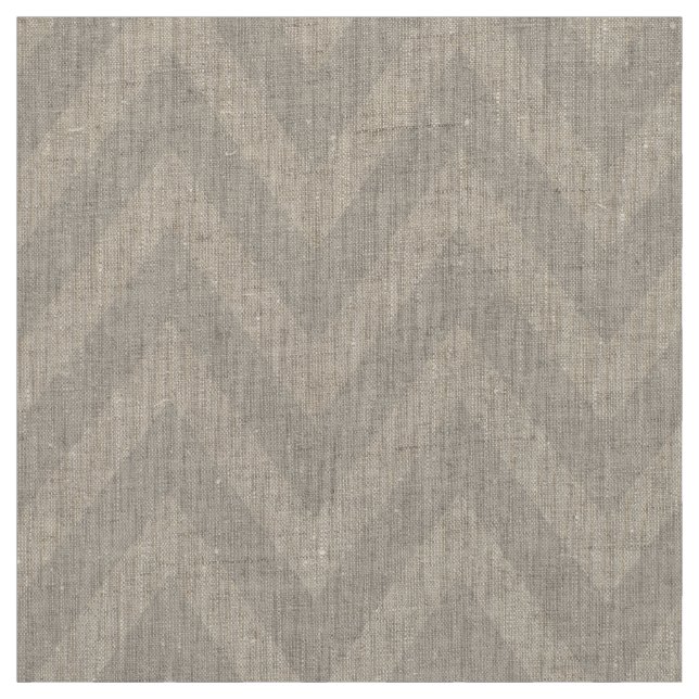 Tissu Linge Beige moderne Chevron Grande échelle (Échantillon)