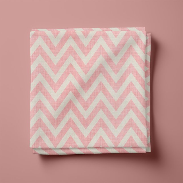 Tissu Linge rustique Beige et rose Chevron (Créateur téléchargé)