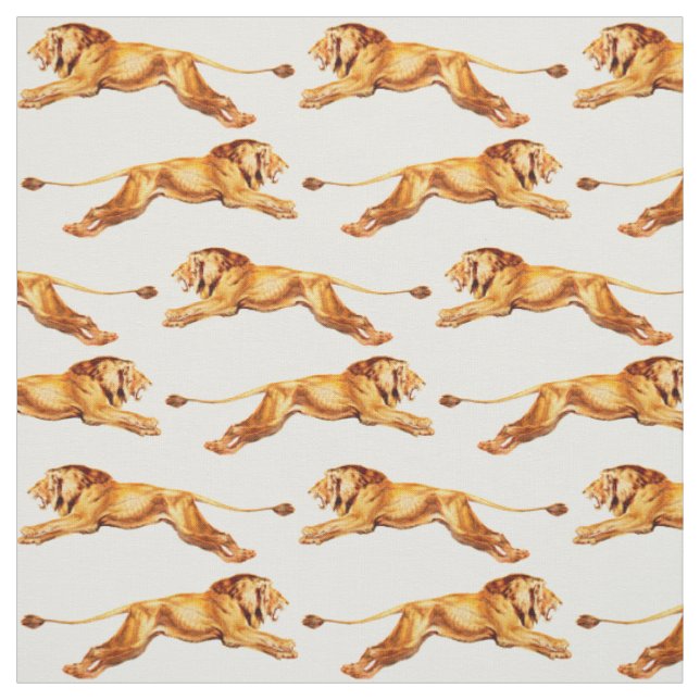 Tissu lions aux fins de la croix (Échantillon)